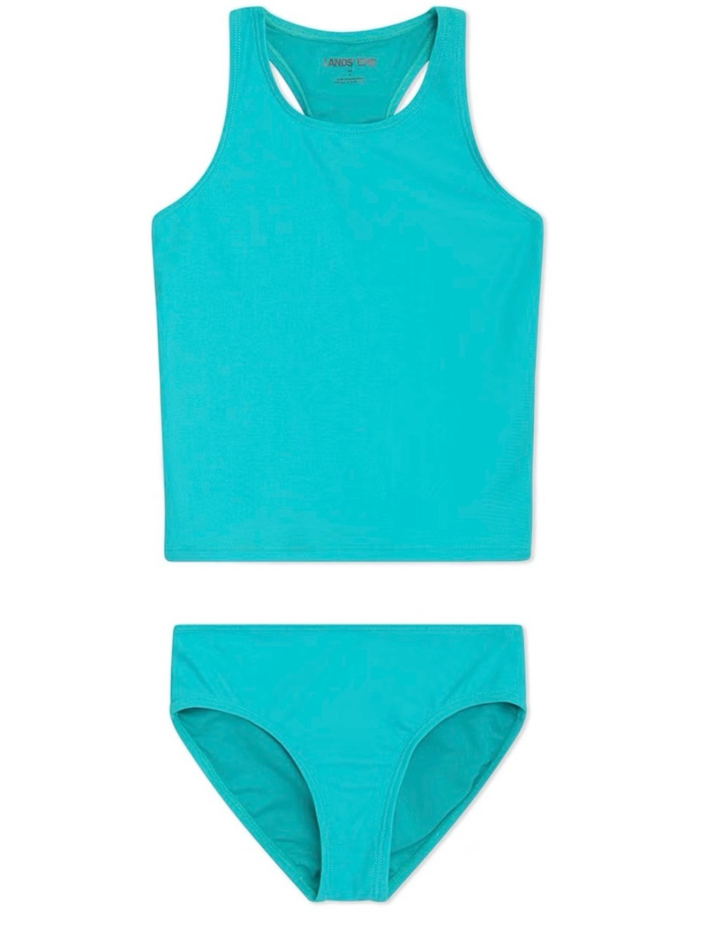 Kids Aqua Tankini Swim Set - Turquoise Lands End